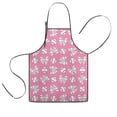 thumbnail image 1 of Pink Bows and Baseballs Pattern Kids Aprons for Girls and Boys,Adjustable Neck Strap Toddler Aprons for Kids Cooking Baking, 1 of 7