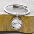 thumbnail image 1 of Pink Box Floral Inspirational Cabochon Cable Bracelets, 1 of 73