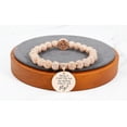 thumbnail image 1 of Pink Box Iced Out Inspirational Emblem Bracelet in Rose Gold, 1 of 1