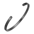 thumbnail image 1 of Pink Box Stack-able Inspirational Gun Black Plated Cuff Bracelet, 1 of 91