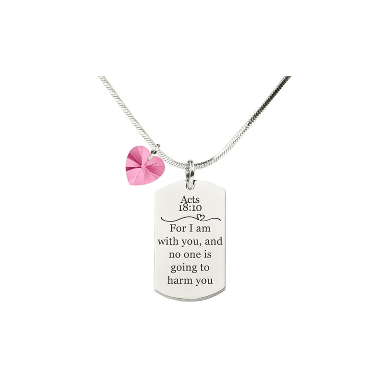 Pink box stainless steel necklace 2025