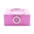 thumbnail image 1 of Pink Box Women's Inspirational Open Cable Bracelet, 1 of 1