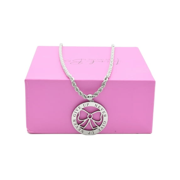 Pink Box Women's Inspirational Rope Necklace