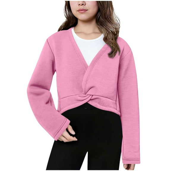 Pink Boy Girl Dance Costumes Warm Thick Fuzzy for Girls Fall Winter Long Sleeve Sweater Velvet Shawl Wraps Coat Girl 2025 Clothes Country Concert 7 Years