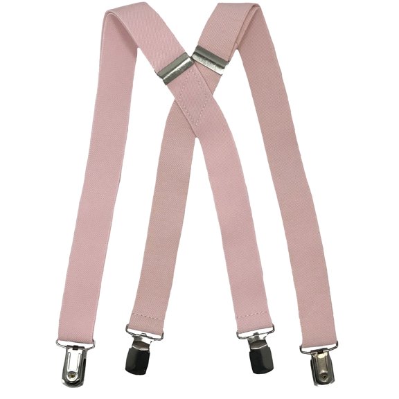 Pink Boys Suspenders 1 inch X Back Spencer J's