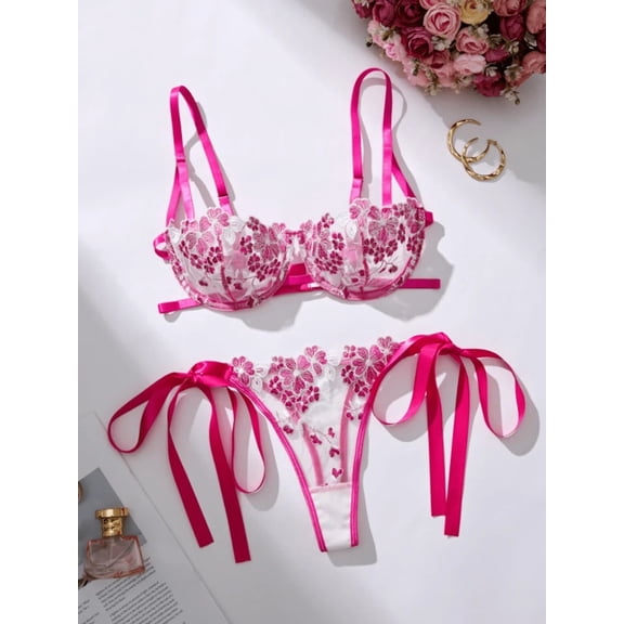 Pink Bralette Women’s Sexy Intimates Romantic Lingerie