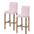 thumbnail image 1 of Pink Branches Bar Stool Covers Set of 2, Vintage Art Farmhouse Stretch Washable Bar Chair Covers with Backs, Removable Pub Counter Height Chair Cover for Kitchen Dining Room Cafe, 1 of 7
