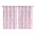 thumbnail image 1 of Pink Branches Kitchen Curtains Window Panels, Vintage Art Farmhouse Insulated Window Treatment Curtain, Grommet Curtains for Bedroom/Living Room/Bathroom, 2 Piece 52"Wx72"L, 1 of 8