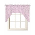 thumbnail image 1 of Pink Branches Swag Valances for Windows, Small Curtains Drapes, Vintage Art Farmhouse Kitchen Window Curtains Over Sink Rod Pocket Window Treatment Valance for Bedroom/Bathroom 56"x36", 1 of 5
