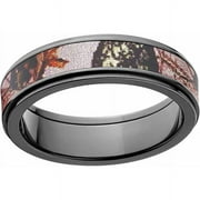 Pink Break Up Women's Camo Black Zirconium Ring with Polished Edges and Deluxe Comfort Fit