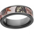 thumbnail image 1 of Pink Break Up Women's Camo Black Zirconium Ring with Polished Edges and Deluxe Comfort Fit, 1 of 1