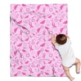 thumbnail image 1 of Pink Breast Cancer Awareness Pattern Blanket,Comfortable Soft Flannel Throw Blanket,All Season,Warm Lightweight Blankets for Sofa Bed Couch Living Room Chair,30"x40", 1 of 4
