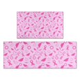 thumbnail image 1 of Pink Breast Cancer Awareness Pattern Kitchen Rugs Sets Of 2,Anti Fatigue Kitchen Mat Rugs Non Slip Washable,Decorative Kitchen Floor Mats for Kitchen,Sink,Laundry,17"x30"+17"x47", 1 of 7