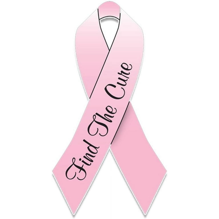 Breast Cancer Awareness Pink Ribbon Yard Sign with Stakes - 12.8