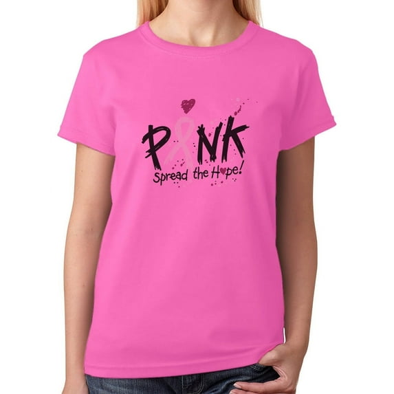 Tstars Pink Breast Cancer Awareness Spread The Hope Women's T-Shirt XX-Large Pink