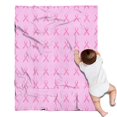 thumbnail image 1 of Pink Breast Cancer Blanket,Comfortable Soft Flannel Throw Blanket,All Season,Warm Lightweight Blankets for Sofa Bed Couch Living Room Chair,30"x40", 1 of 4