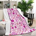 thumbnail image 1 of Pink Breast Cancer Blanket,Comfortable Soft Flannel Throw Blanket,All Season,Warm Lightweight Blankets for Sofa Bed Couch Living Room Chair,60"x80", 1 of 4
