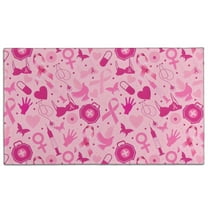 Pink Breast Cancer Door Rugs,Washable Non Slip Door Mats Indoor,Decorative Door Mats,Entry Mat Indoor for Entrance,Bedroom,Kitchen,Bathroom,17"x30"