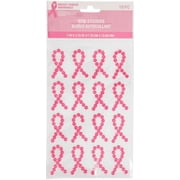 Pink Breast Cancer Gem Stickers 16 Count