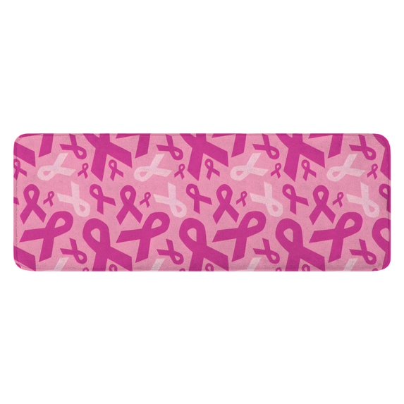 Pink Breast Cancer Kitchen Rug Mat,Kitchen Runner Rugs Non Skid Washable,Decorative Kitchen Floor Mats for Kitchen,Sink,Laundry,17"x47.2"