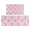 thumbnail image 1 of Pink Breast Cancer Kitchen Rugs Sets Of 2,Anti Fatigue Kitchen Mat Rugs Non Slip Washable,Decorative Kitchen Floor Mats for Kitchen,Sink,Laundry,17"x30"+17"x47", 1 of 7