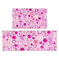 thumbnail image 1 of Pink Breast Cancer Kitchen Rugs Sets Of 2,Anti Fatigue Kitchen Mat Rugs Non Slip Washable,Decorative Kitchen Floor Mats for Kitchen,Sink,Laundry,17"x30"+17"x47", 1 of 7