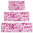 thumbnail image 1 of Pink Breast Cancer Kitchen Rugs Sets Of 3,Kitchen Runner Rugs Non Skid Washable,Decorative Kitchen Floor Mats for Kitchen,Sink,Laundry,17"x30"+ 17"x47" + 17"x59", 1 of 6