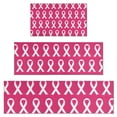 thumbnail image 1 of Pink Breast Cancer Kitchen Rugs Sets Of 3,Kitchen Runner Rugs Non Skid Washable,Decorative Kitchen Floor Mats for Kitchen,Sink,Laundry,17"x30"+ 17"x47" + 17"x59", 1 of 6