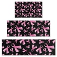 thumbnail image 1 of Pink Breast Cancer Kitchen Rugs Sets Of 3,Kitchen Runner Rugs Non Skid Washable,Decorative Kitchen Floor Mats for Kitchen,Sink,Laundry,17"x30"+ 17"x47" + 17"x59", 1 of 6