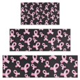thumbnail image 1 of Pink Breast Cancer Kitchen Rugs Sets Of 3,Kitchen Runner Rugs Non Skid Washable,Decorative Kitchen Floor Mats for Kitchen,Sink,Laundry,17"x30"+ 17"x47" + 17"x59", 1 of 6