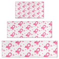 thumbnail image 1 of Pink Breast Cancer Kitchen Rugs Sets Of 3,Kitchen Runner Rugs Non Skid Washable,Decorative Kitchen Floor Mats for Kitchen,Sink,Laundry,17"x30"+ 17"x47" + 17"x59", 1 of 6