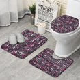 thumbnail image 1 of Pink Breast Cancer and Love Bathroom Rugs Sets 3 Piece,Toilet Cover Set,Absorbent Non Slip Bathroom Mats Sets with U-Shaped Contour Rug Toilet Rug Set, 1 of 5