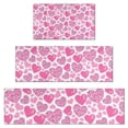 thumbnail image 1 of Pink Breast Cancer and Love Kitchen Rugs Sets Of 3,Kitchen Runner Rugs Non Skid Washable,Decorative Kitchen Floor Mats for Kitchen,Sink,Laundry,17"x30"+ 17"x47" + 17"x59", 1 of 6