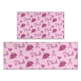 thumbnail image 1 of Pink Breast Cancer and Pioneer Flower Kitchen Rugs Sets Of 2,Anti Fatigue Kitchen Mat Rugs Non Slip Washable,Decorative Kitchen Floor Mats for Kitchen,Sink,Laundry,17"x30"+17"x47", 1 of 7