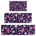 thumbnail image 1 of Pink Breast Cancer and Pioneer Flower Kitchen Rugs Sets Of 3,Kitchen Runner Rugs Non Skid Washable,Decorative Kitchen Floor Mats for Kitchen,Sink,Laundry,17"x30"+ 17"x47" + 17"x59", 1 of 6