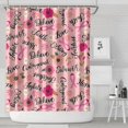 thumbnail image 1 of Pink Breast Cancer and Pioneer Flower Shower Curtain 72"x84" ,Bathroom Decorative Shower Curtains Set with 12 Hooks,Modern Waterproof Washable Shower Curtain, 1 of 6