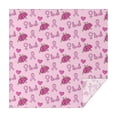 thumbnail image 1 of Pink Breast Cancer and Pioneer Flower Square Tablecloth,Waterproof Square Table Cover,Wipeable Spillproof Washable Table Cover for Home Kitchen Party Decor 52"x52"(132x132cm), 1 of 6