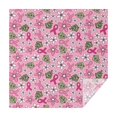 thumbnail image 1 of Pink Breast Cancer and Pioneer Flower Square Tablecloth,Waterproof Square Table Cover,Wipeable Spillproof Washable Table Cover for Home Kitchen Party Decor 60"x60"(152x152cm), 1 of 6