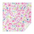 thumbnail image 1 of Pink Breast Cancer and Pioneer Flower Square Tablecloth,Waterproof Square Table Cover,Wipeable Spillproof Washable Table Cover for Home Kitchen Party Decor 60"x60"(152x152cm), 1 of 6