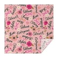 thumbnail image 1 of Pink Breast Cancer and Pioneer Flower Square Tablecloth,Waterproof Square Table Cover,Wipeable Spillproof Washable Table Cover for Home Kitchen Party Decor 60"x60"(152x152cm), 1 of 6