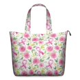 thumbnail image 1 of Pink Breast Cancer and Pioneer Flower Travel Tote Bags for Women Carry On,Large Weekender Bags for Women Travel,Multi Functional Duffle Bag for Work,Shopping,Sports, 1 of 5