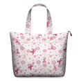 thumbnail image 1 of Pink Breast Cancer and Pioneer Flower Travel Tote Bags for Women Carry On,Large Weekender Bags for Women Travel,Multi Functional Duffle Bag for Work,Shopping,Sports, 1 of 5