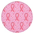 thumbnail image 1 of Pink Breast Cancer Ribbon Floral Pattern Round Fitted Tablecloth with Elastic Edge,Dining Table Cover Waterproof,Outdoor Round Tablecloth for Camping,Dining,Indoor and Outdoor, 1 of 7
