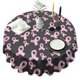 thumbnail image 1 of Pink Breast Cancer Round Tablecloth 60"x60",Wrinkle Wipeable Table Cloth for Kitchen Dining Room Picnic Patio Party, 1 of 6