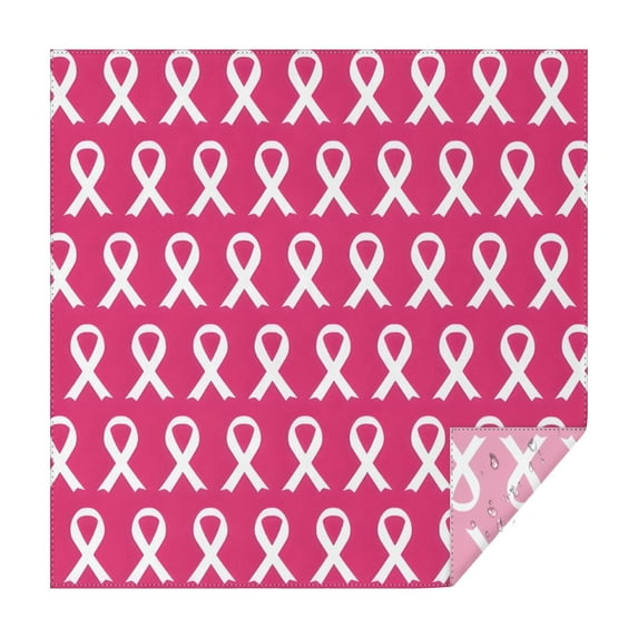 Pink Breast Cancer Square Tablecloth,Waterproof Square Table Cover,Wipeable Spillproof Washable Table Cover for Home Kitchen Party Decor 60"x60"(152x152cm)