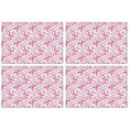 thumbnail image 1 of Pink Breast Cancer Summer Placemats Table Placemats Set Of 4-Linen Kitchen Washable Placemats Table Mats 11.8"x17.7" Non-Slip Heat Resistant, 1 of 6