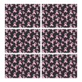 thumbnail image 1 of Pink Breast Cancer Summer Placemats Table Placemats Set Of 6-Linen Kitchen Washable Placemats Table Mats 11.8"x17.7" Non-Slip Heat Resistant, 1 of 5