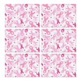 thumbnail image 1 of Pink Breast Cancer Summer Placemats Table Placemats Set Of 6-Linen Kitchen Washable Placemats Table Mats 11.8"x17.7" Non-Slip Heat Resistant, 1 of 5