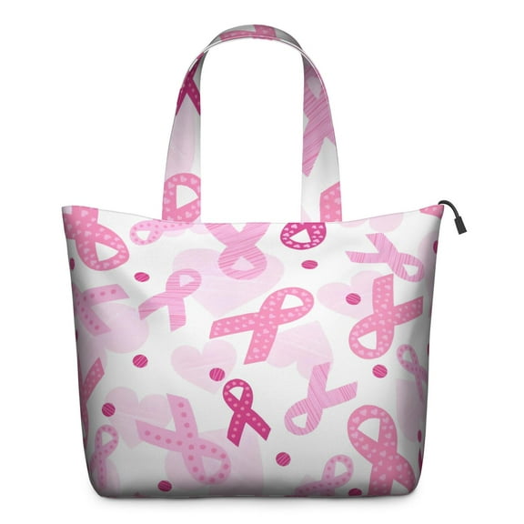 Pink Breast Cancer Travel Tote Bags for Women Carry On,Large Weekender Bags for Women Travel,Multi Functional Duffle Bag for Work,Shopping,Sports
