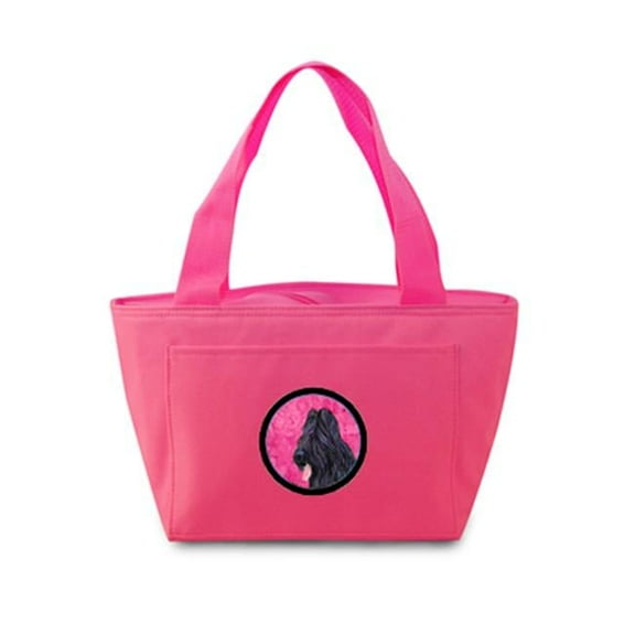 Pink Briard Zippered Insulated School Washable And Stylish Lunch Bag Cooler